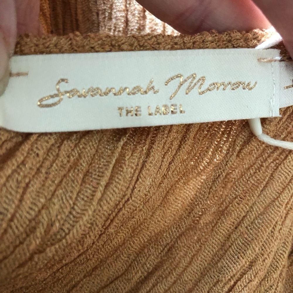 Savannah Morrow The Label Lana Dress Maxi Sandstone Silk Bamboo Nwt — image 4 of 8